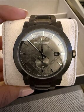 Burberry Men's Gunmetal Gray Dial Stainless Steel Watch
